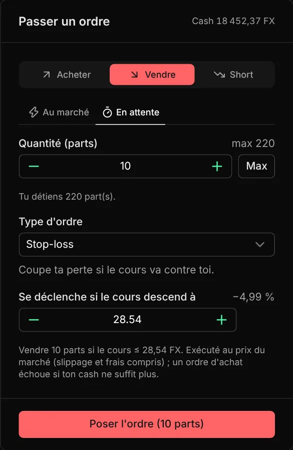 Ordre en attente